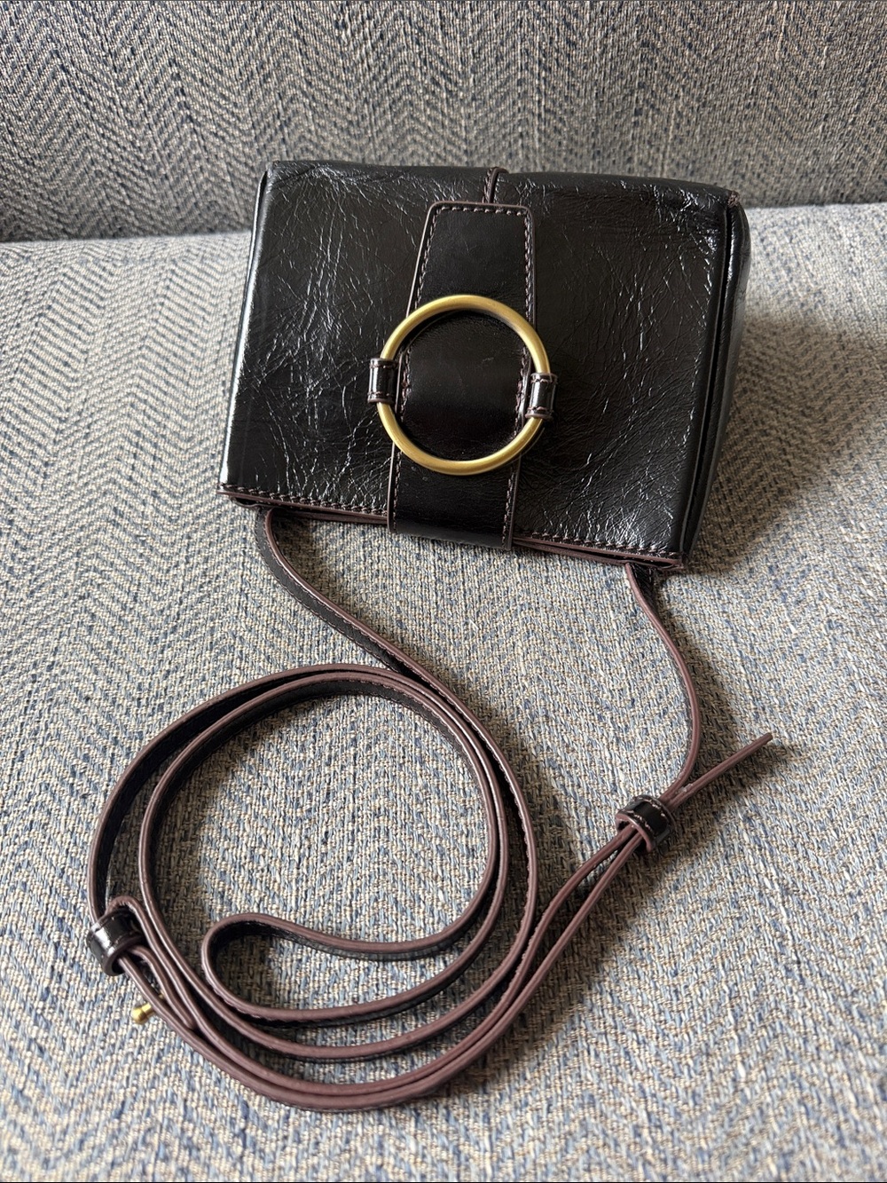 Hobo Elan Black Leather Crossbody Bag - Picture 8 of 16